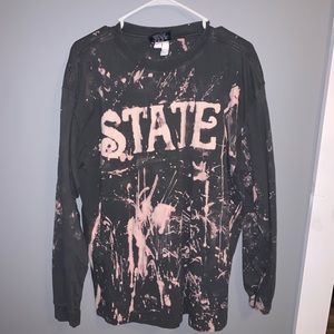Hand Bleached Indiana State Long Sleeve UNISEX